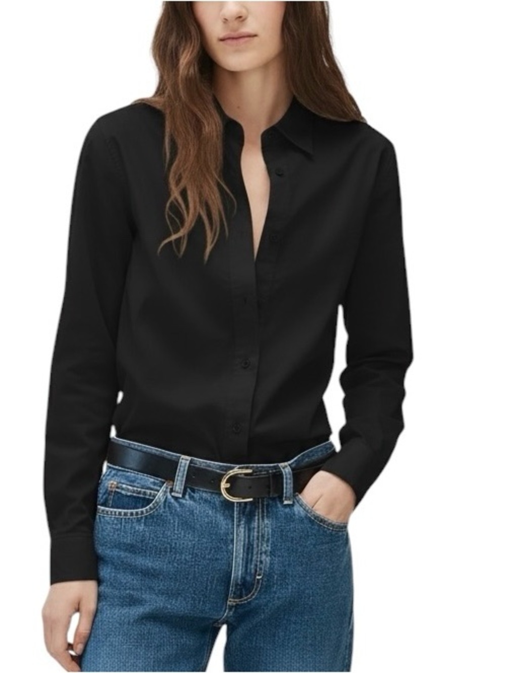 J. Crew Jules Women’s Classic-Fit Long Sleeve Soft Viscose Blouse  NWT 2 Black